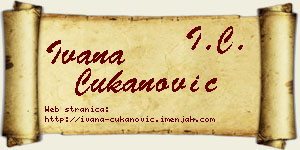 Ivana Čukanović vizit kartica
